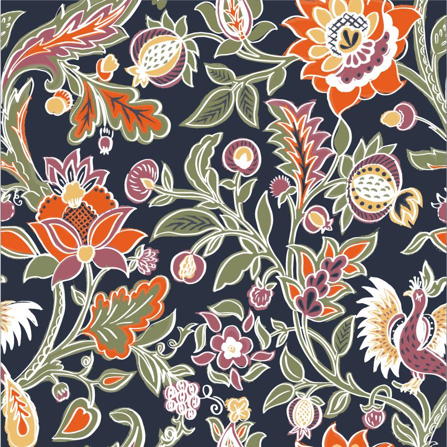 Indienne_magic realism Elephants jungle